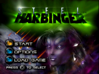 Steel Harbinger title screen for Playstation